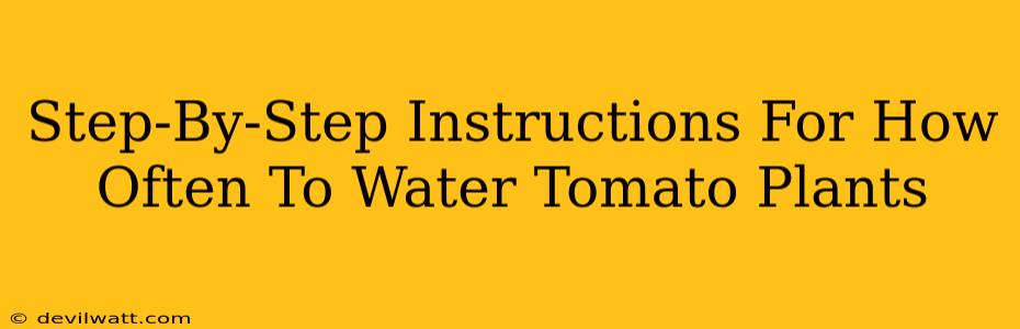 Step-By-Step Instructions For How Often To Water Tomato Plants