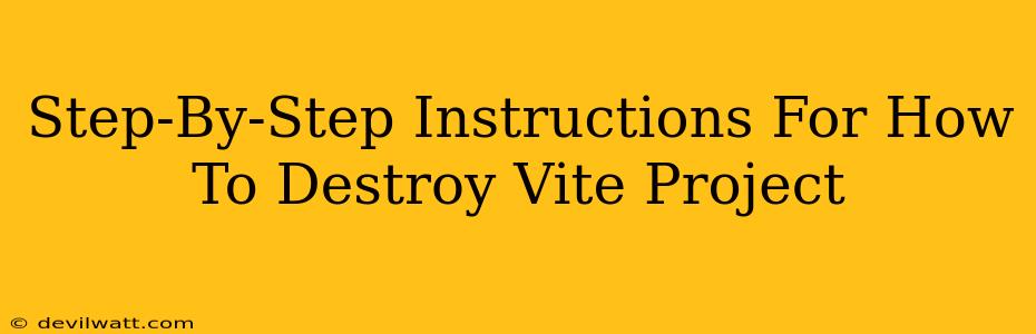 Step-By-Step Instructions For How To Destroy Vite Project