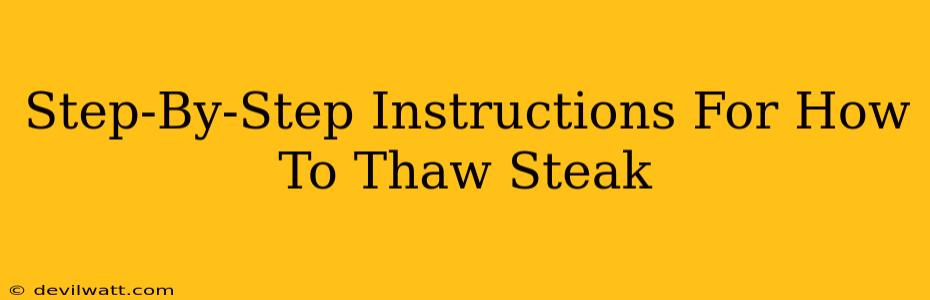 Step-By-Step Instructions For How To Thaw Steak