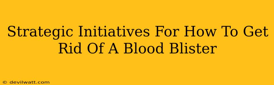 Strategic Initiatives For How To Get Rid Of A Blood Blister