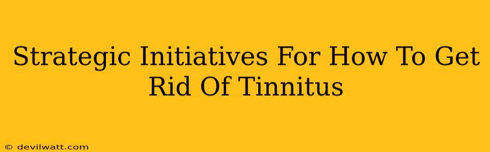 Strategic Initiatives For How To Get Rid Of Tinnitus