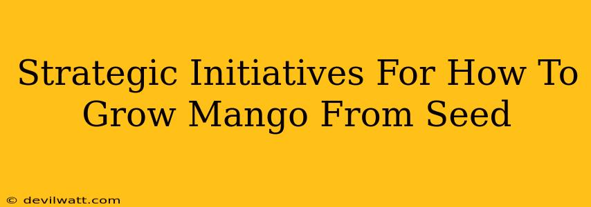 Strategic Initiatives For How To Grow Mango From Seed