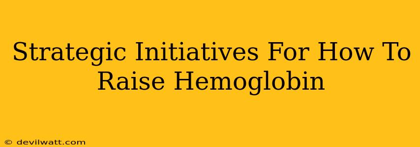Strategic Initiatives For How To Raise Hemoglobin