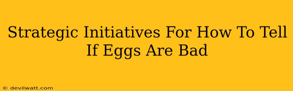 Strategic Initiatives For How To Tell If Eggs Are Bad