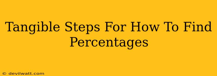 Tangible Steps For How To Find Percentages