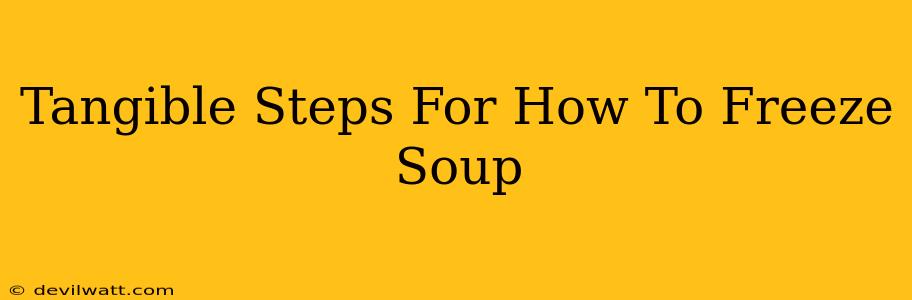 Tangible Steps For How To Freeze Soup