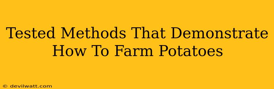 Tested Methods That Demonstrate How To Farm Potatoes
