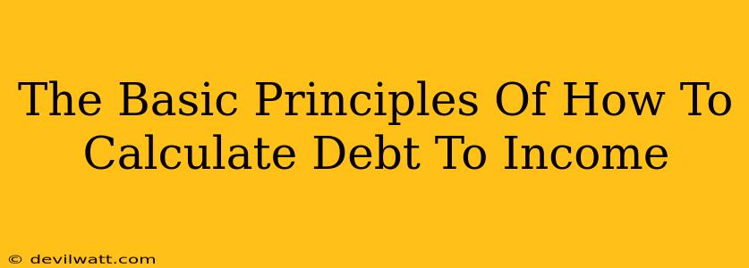 The Basic Principles Of How To Calculate Debt To Income