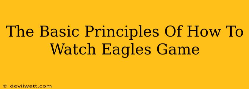 The Basic Principles Of How To Watch Eagles Game