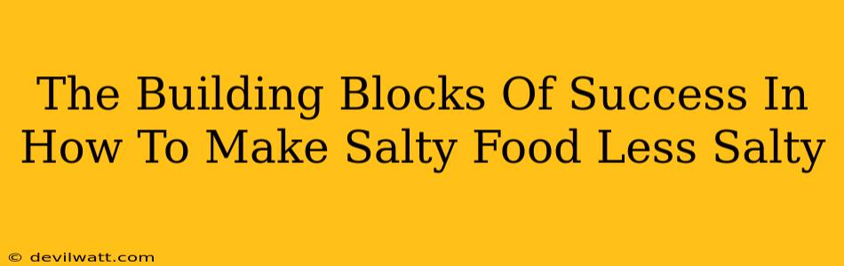 The Building Blocks Of Success In How To Make Salty Food Less Salty