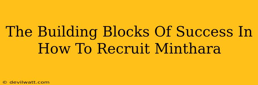 The Building Blocks Of Success In How To Recruit Minthara