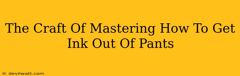 The Craft Of Mastering How To Get Ink Out Of Pants