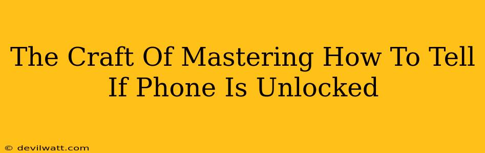 The Craft Of Mastering How To Tell If Phone Is Unlocked