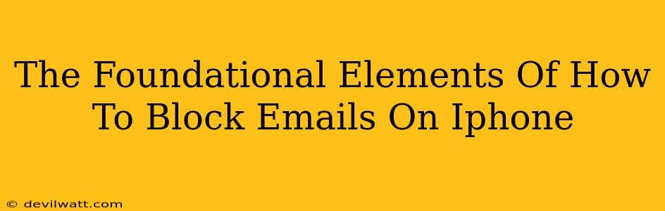 The Foundational Elements Of How To Block Emails On Iphone