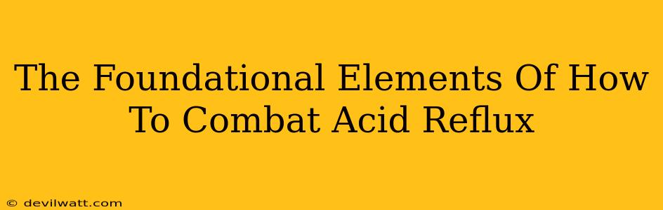 The Foundational Elements Of How To Combat Acid Reflux