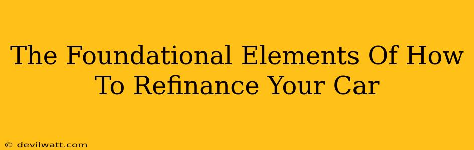 The Foundational Elements Of How To Refinance Your Car