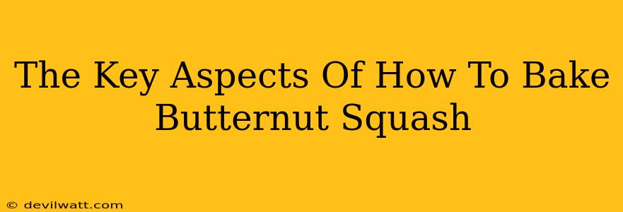 The Key Aspects Of How To Bake Butternut Squash