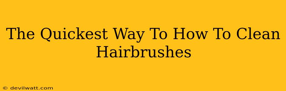 The Quickest Way To How To Clean Hairbrushes