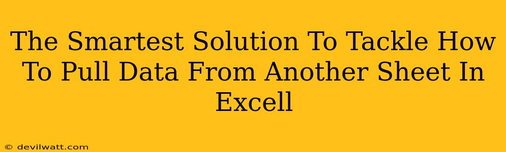 The Smartest Solution To Tackle How To Pull Data From Another Sheet In Excell