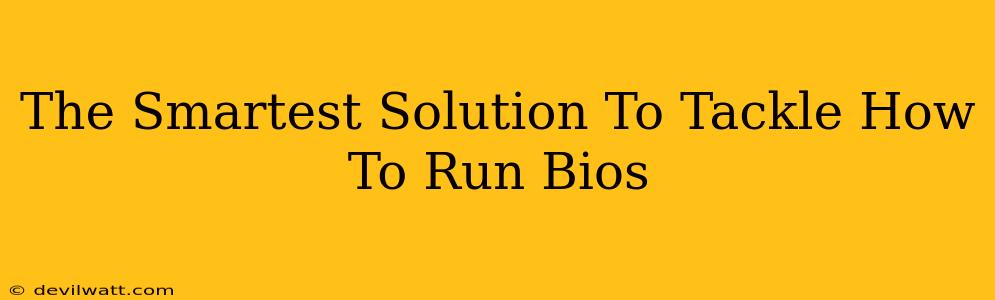 The Smartest Solution To Tackle How To Run Bios