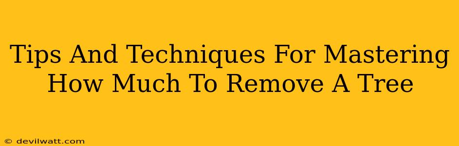 Tips And Techniques For Mastering How Much To Remove A Tree