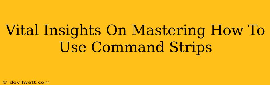 Vital Insights On Mastering How To Use Command Strips